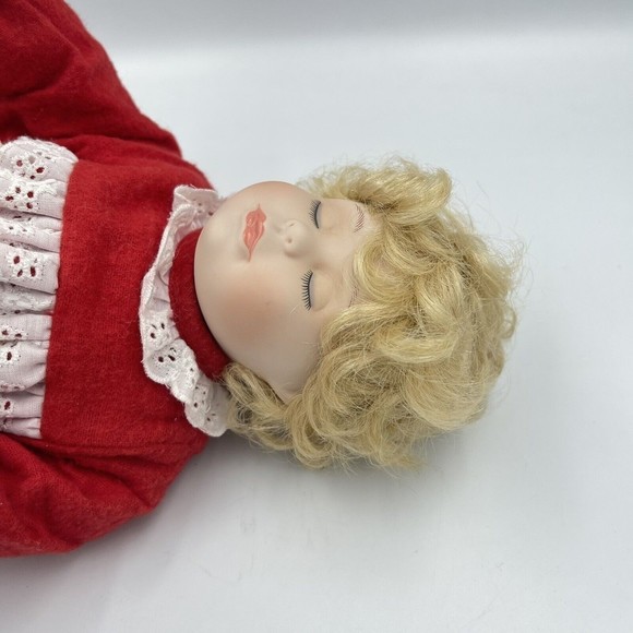 The Danbury Mint Porcelain Doll Waiting for Santa by Elaine Campbell Perfect! - Picture 8 of 16